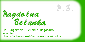 magdolna belanka business card